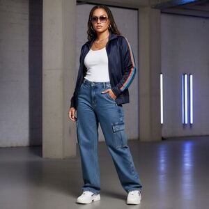 NWOT Kule X Bandier The Billie Y2K Track Zip Up Jacket - Retro Sporty Streetwear